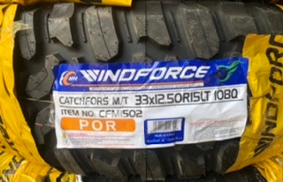 لاستیک 33/12.5R15 ویندفورس چین تاریخ 2025 (خرید یک جفت لاستیک+ 2عدد والف هدیه)