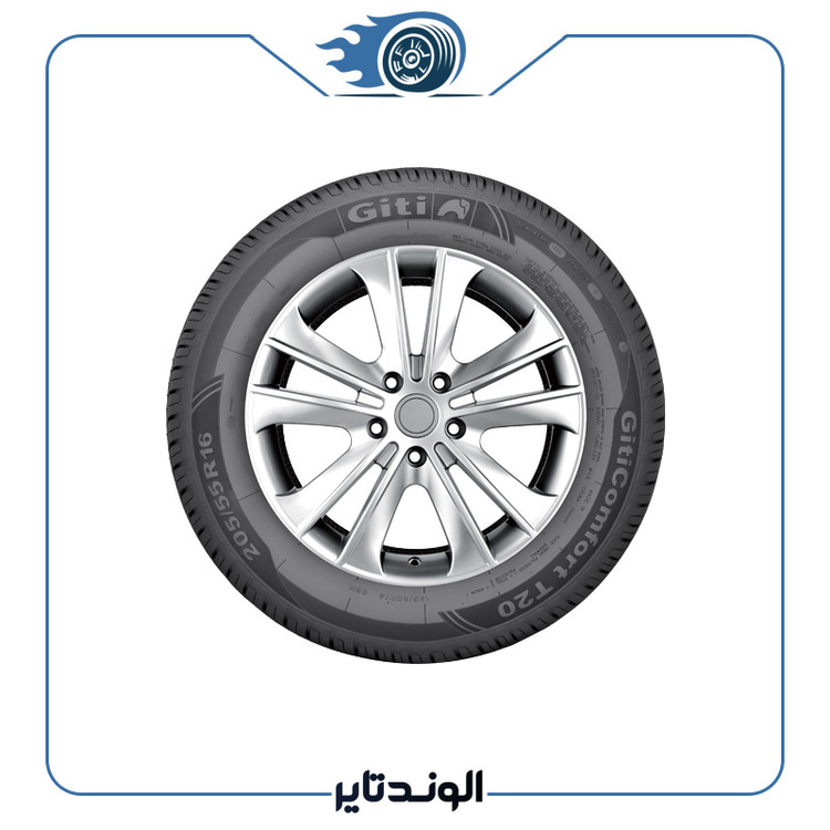 لاستیک جی تی چین ۲۰۵/۵۵R16 Comfort t20 تاریخ ۲۰۲۴ (جفت) + ۲ عدد والف هدیه