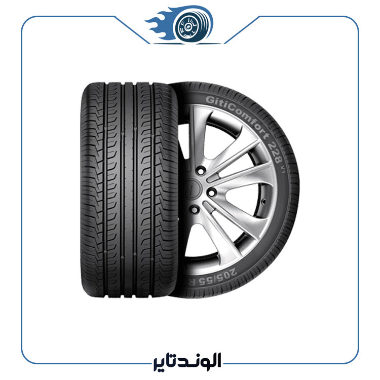 لاستیک جی تی چین 205/60R15 Comfort 228 تاریخ 2024 (جفت) + ۲ عدد والف هدیه