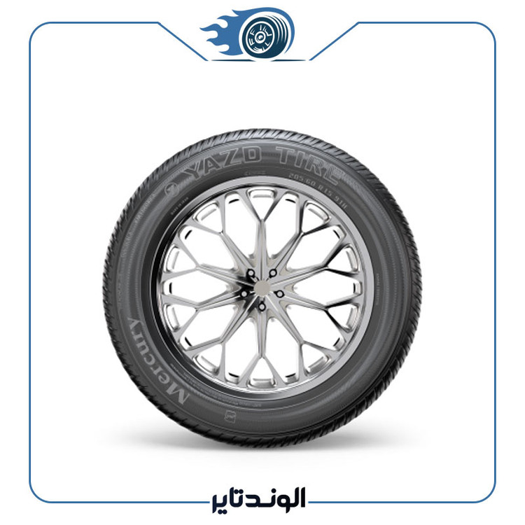 لاستیک یزد تایر 205/60R15 MERCURY تاریخ 2025 (جفت) + 2 عدد والف هدیه
