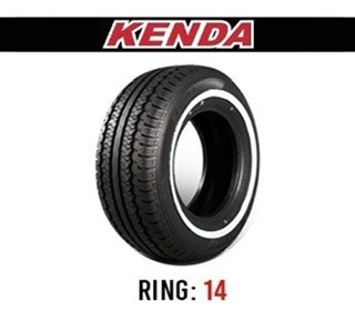 لاستیک 205/75R14 کندا چین تاریخ ۲۰۲۵ دورسفید (خرید بک جفت +۲عدد والف هدیه)